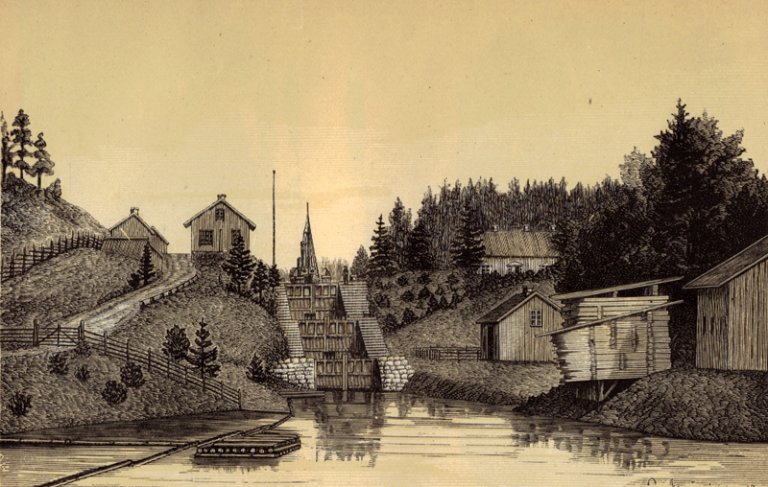 Ørje sluser stikk fra 1885.jpg